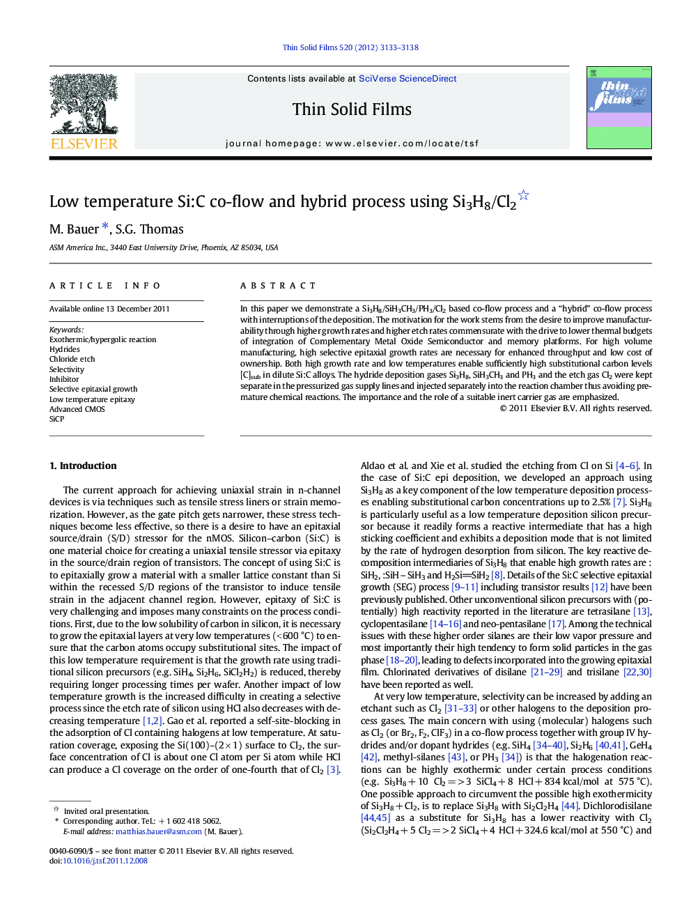 Low temperature Si:C co-flow and hybrid process using Si3H8/Cl2