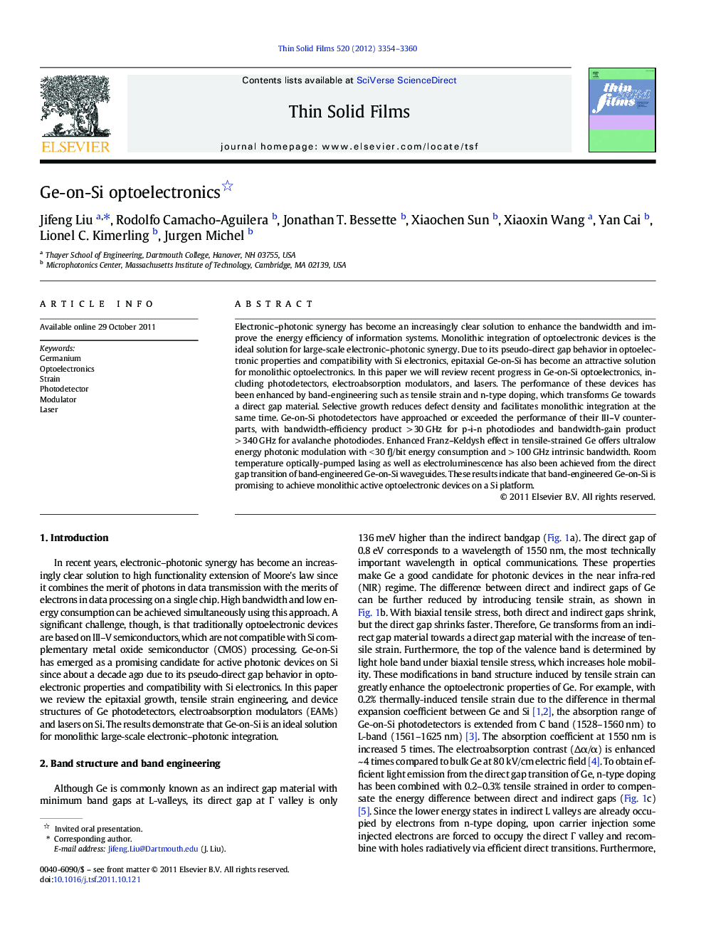 Ge-on-Si optoelectronics 