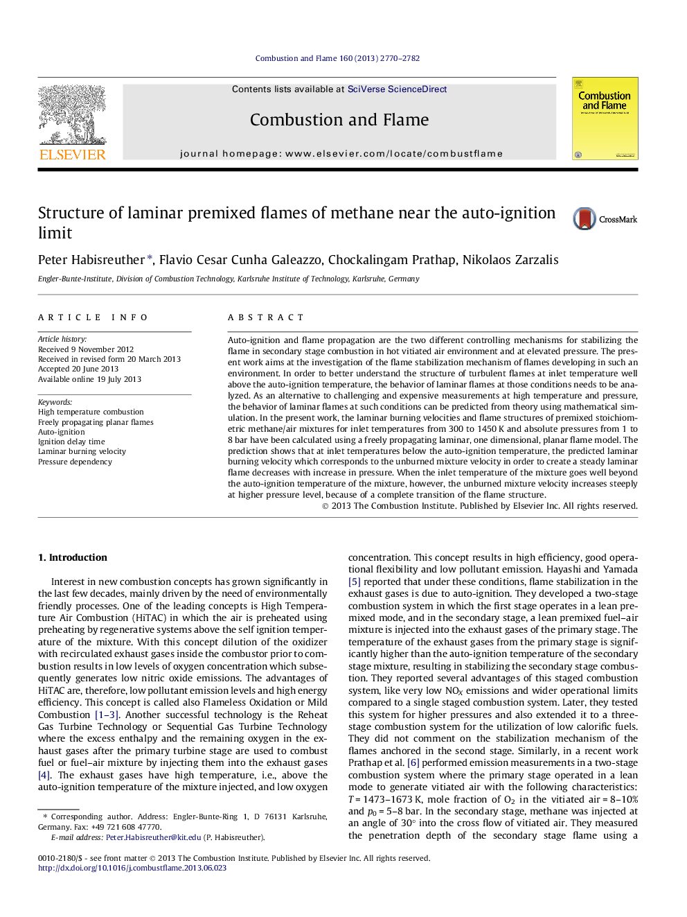 Structure of laminar premixed flames of methane near the auto-ignition limit