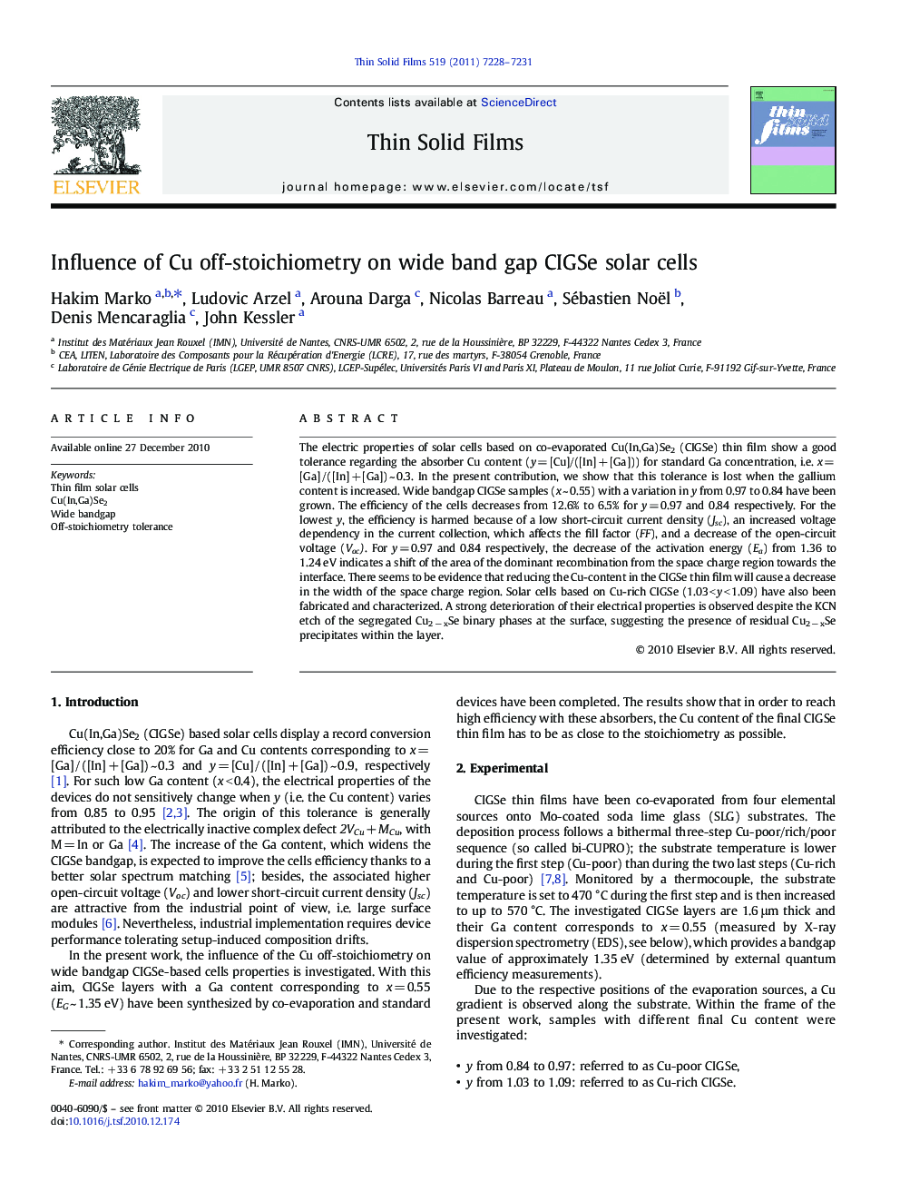 Influence of Cu off-stoichiometry on wide band gap CIGSe solar cells