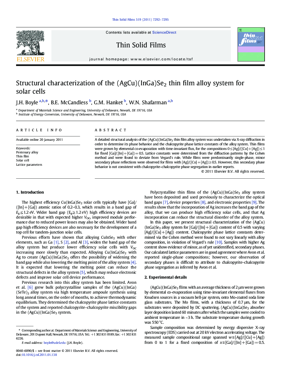 Structural characterization of the (AgCu)(InGa)Se2 thin film alloy system for solar cells