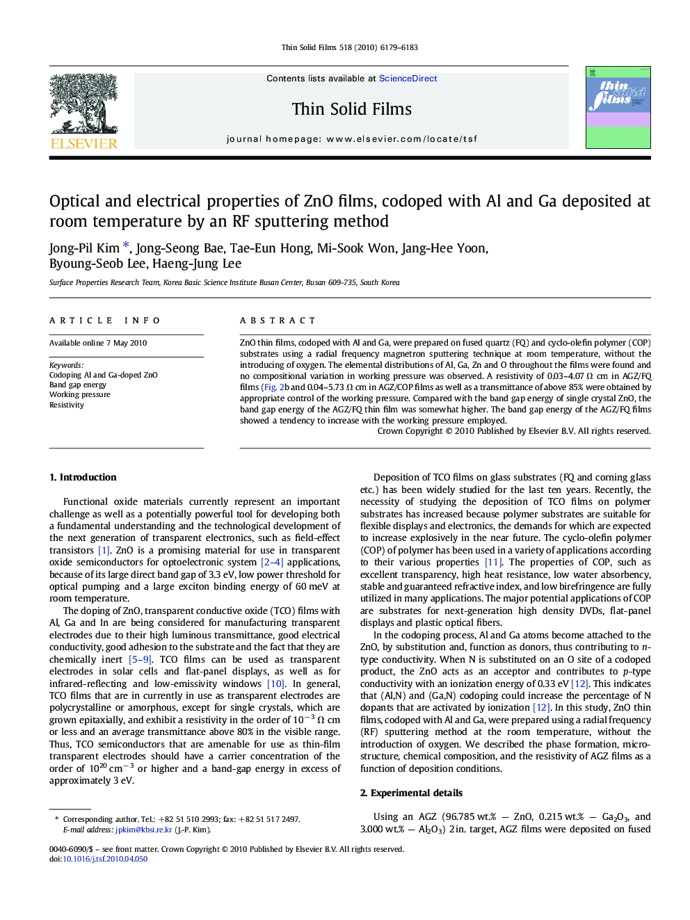 Optical and electrical properties of ZnO films, codoped with Al and Ga deposited at room temperature by an RF sputtering method