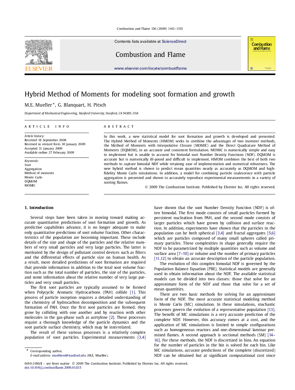 Hybrid Method of Moments for modeling soot formation and growth