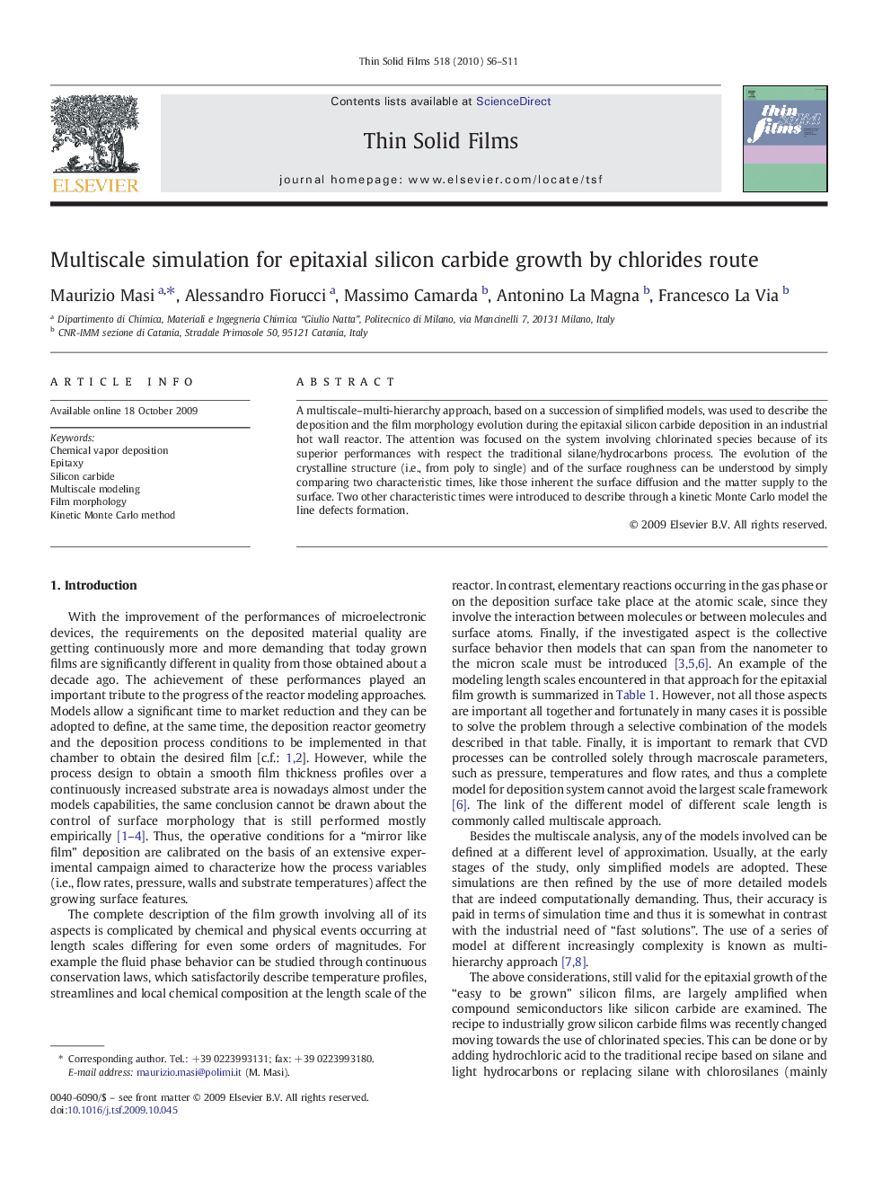 Multiscale simulation for epitaxial silicon carbide growth by chlorides route