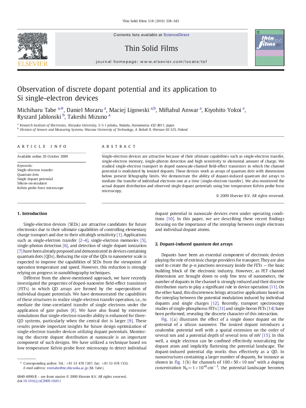 Observation of discrete dopant potential and its application to Si single-electron devices