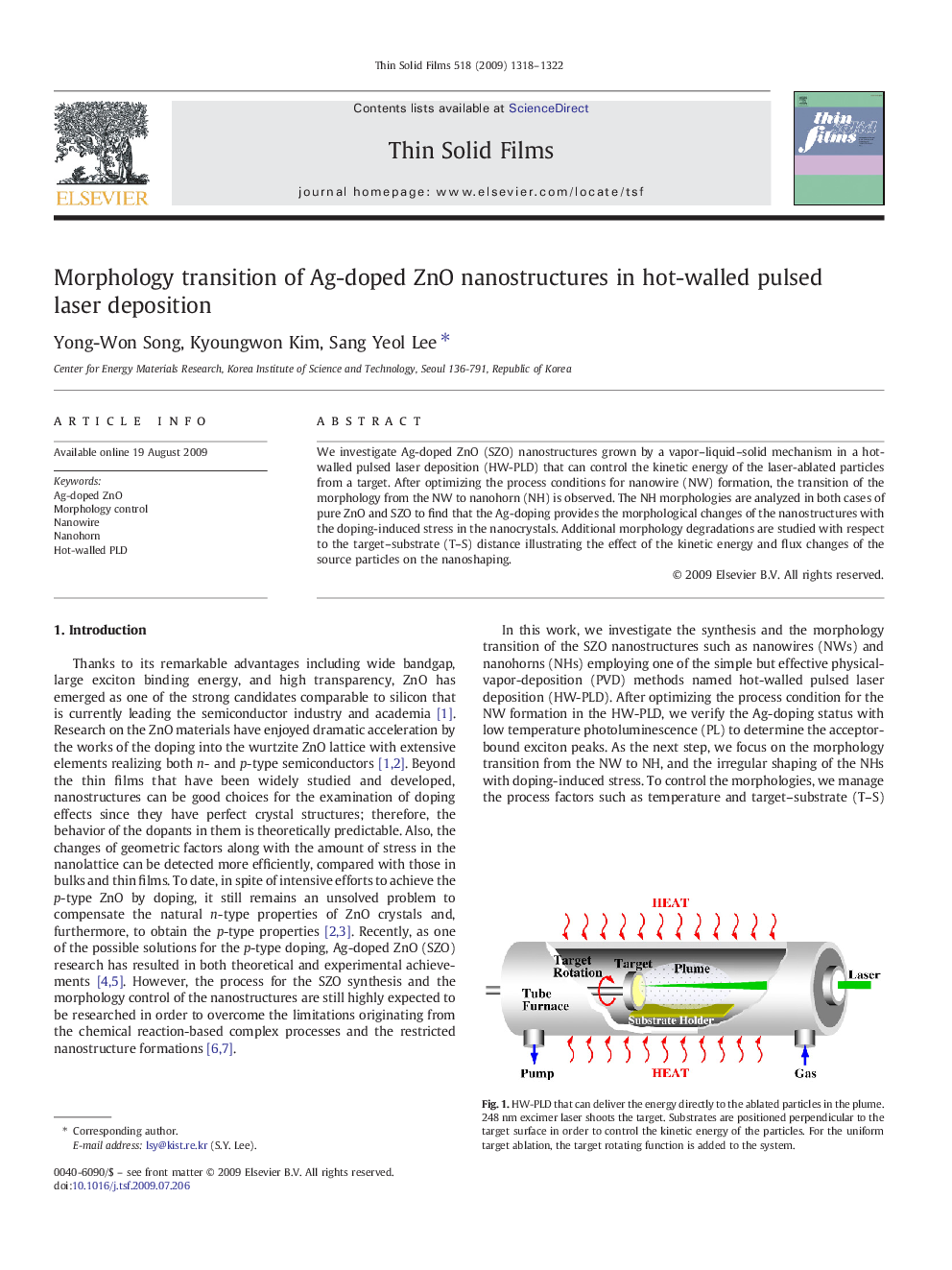 Morphology transition of Ag-doped ZnO nanostructures in hot-walled pulsed laser deposition