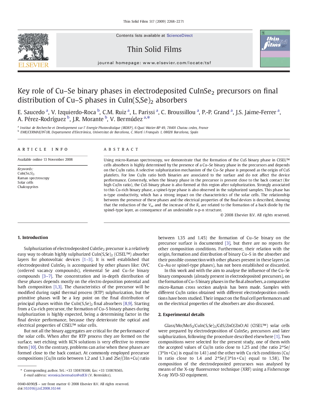 Key role of Cu–Se binary phases in electrodeposited CuInSe2 precursors on final distribution of Cu–S phases in CuIn(S,Se)2 absorbers