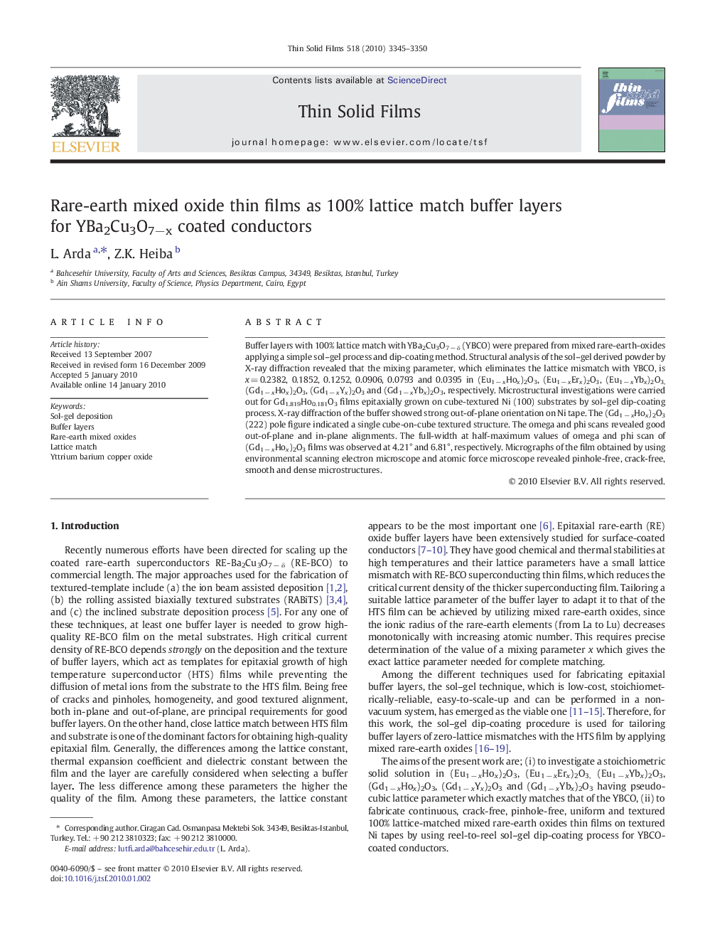 Rare-earth mixed oxide thin films as 100% lattice match buffer layers for YBa2Cu3O7−x coated conductors