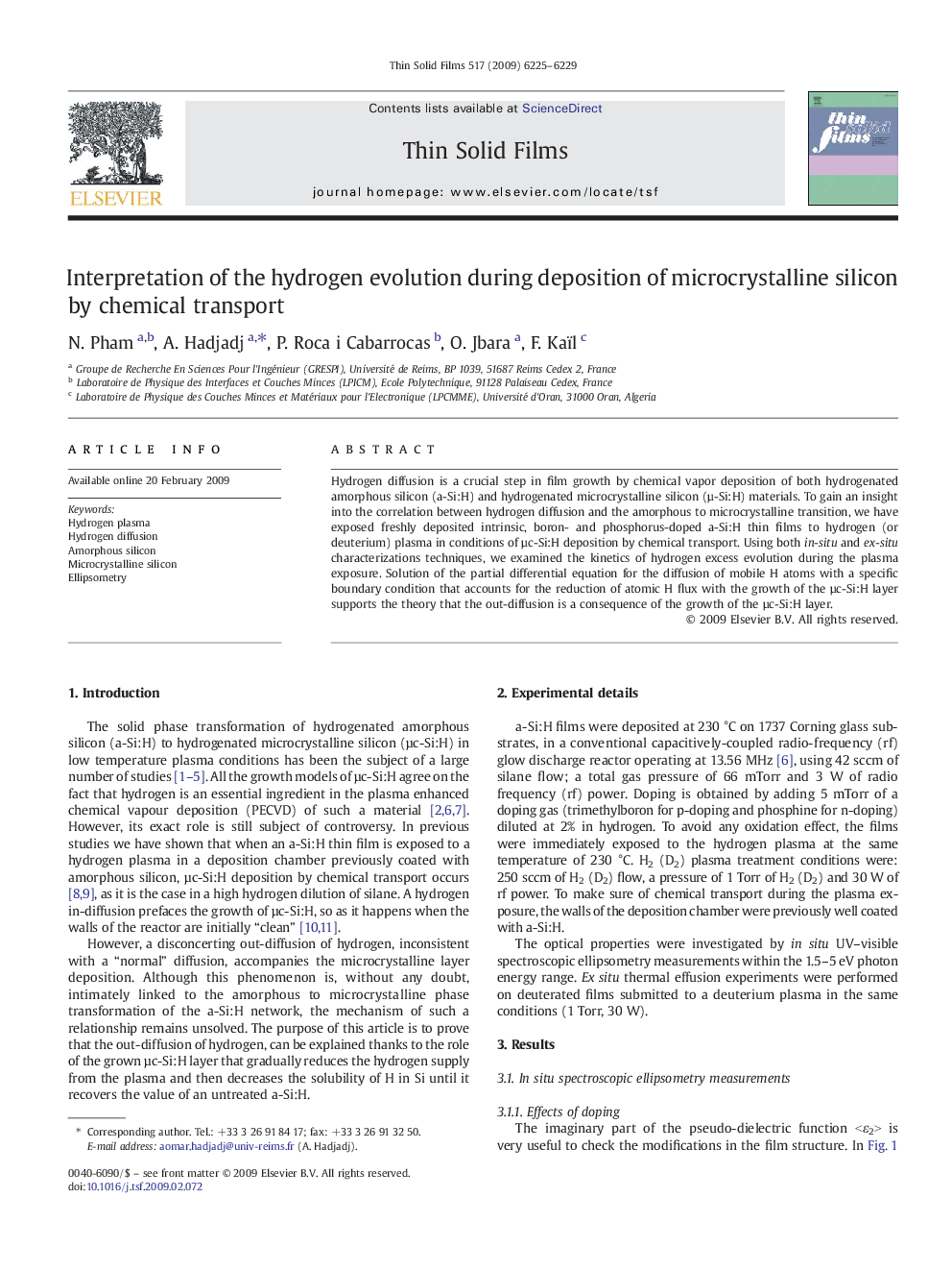 Interpretation of the hydrogen evolution during deposition of microcrystalline silicon by chemical transport