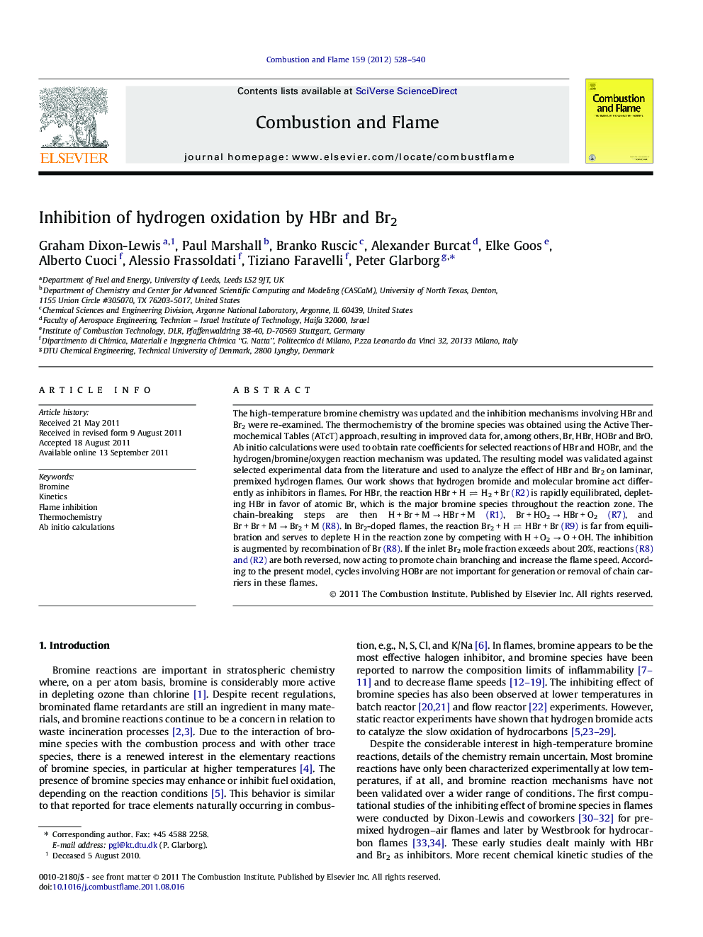 Inhibition of hydrogen oxidation by HBr and Br2