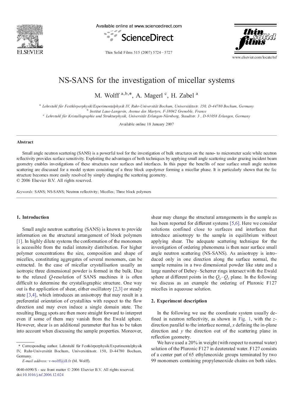 NS-SANS for the investigation of micellar systems