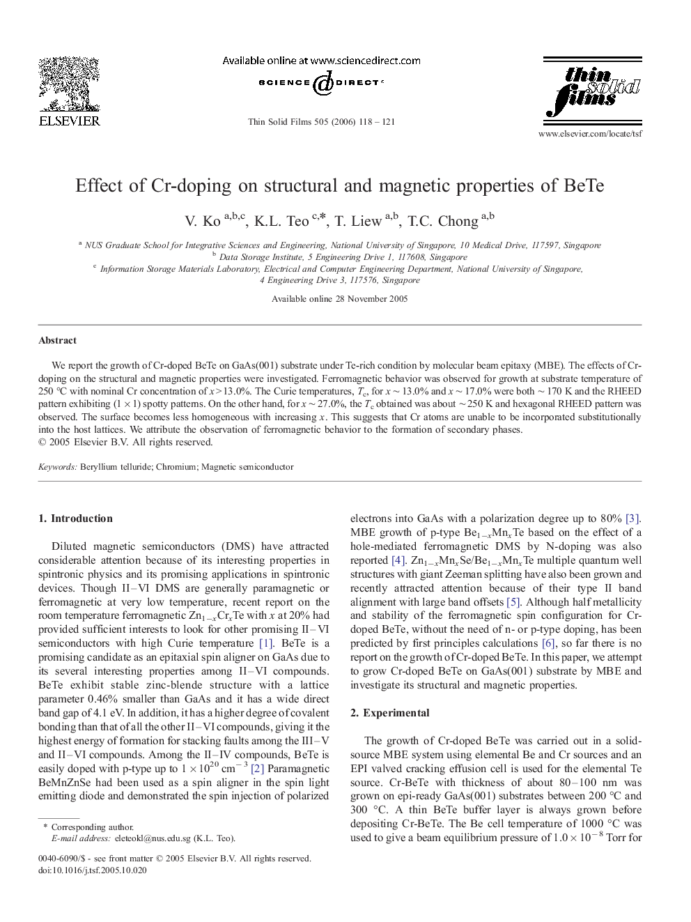 Effect of Cr-doping on structural and magnetic properties of BeTe