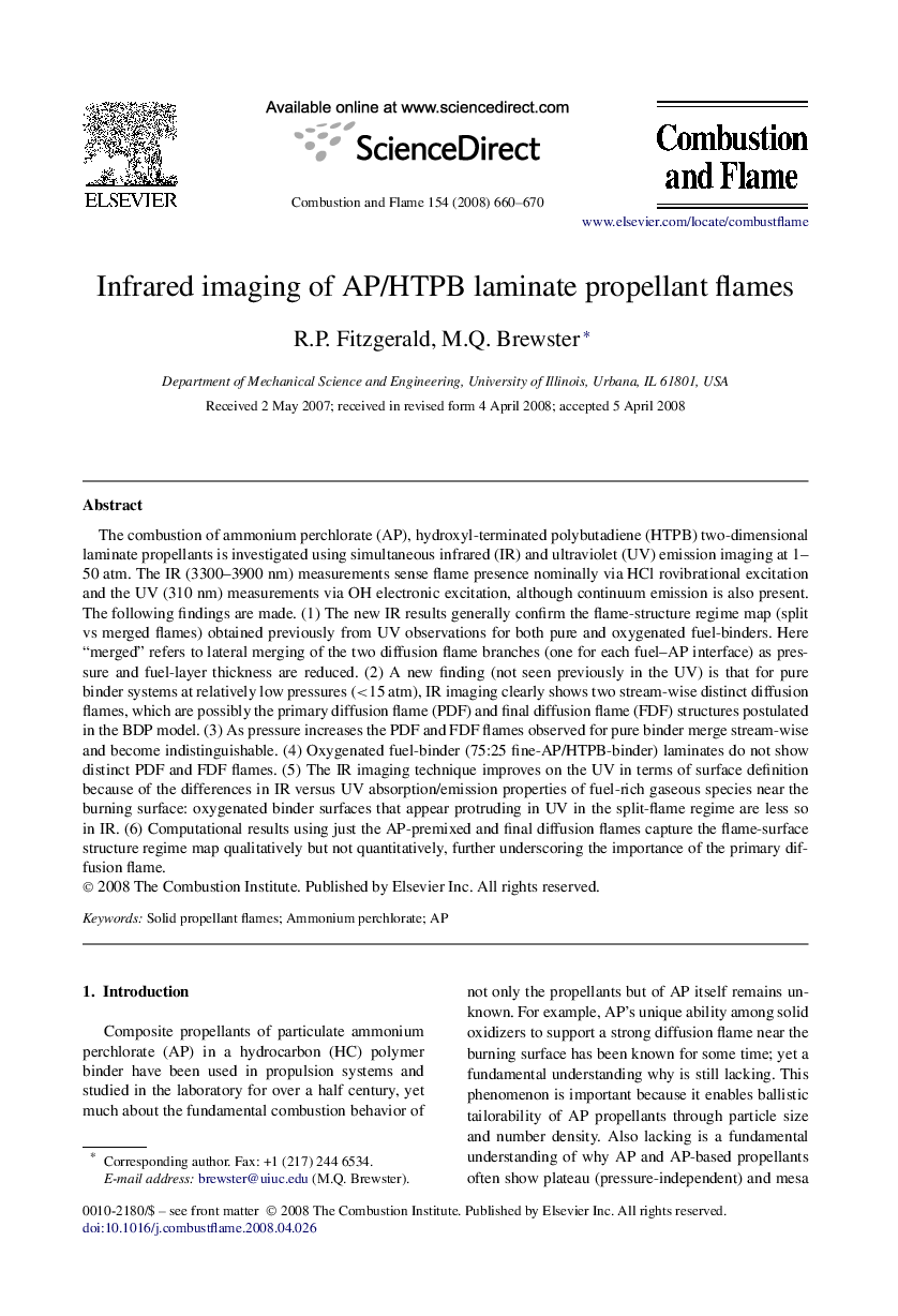 Infrared imaging of AP/HTPB laminate propellant flames