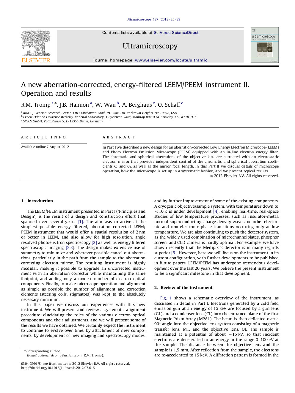 A new aberration-corrected, energy-filtered LEEM/PEEM instrument II. Operation and results