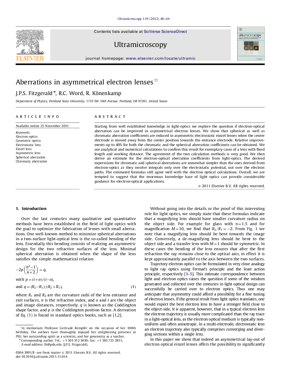 Aberrations in asymmetrical electron lenses 