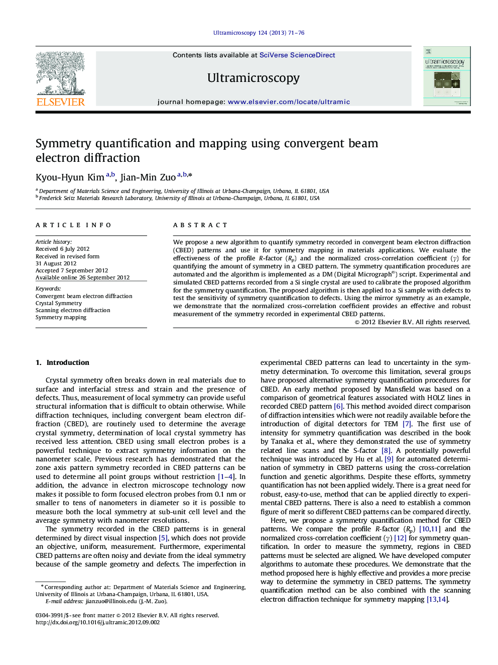 Symmetry quantification and mapping using convergent beam electron diffraction