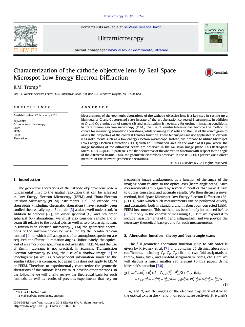 Characterization of the cathode objective lens by Real-Space Microspot Low Energy Electron Diffraction