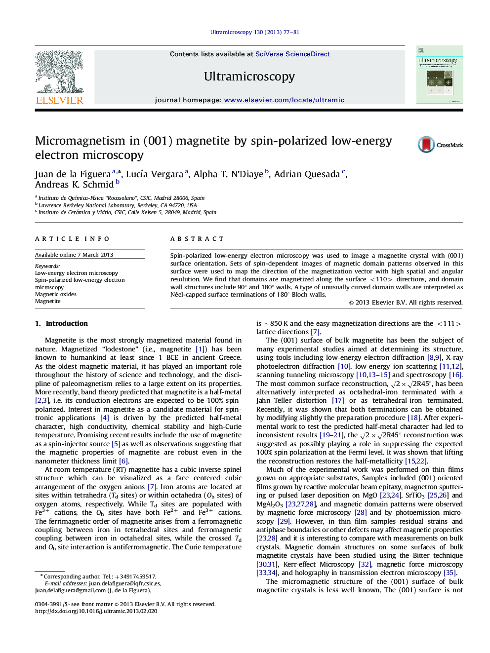 Micromagnetism in (001) magnetite by spin-polarized low-energy electron microscopy