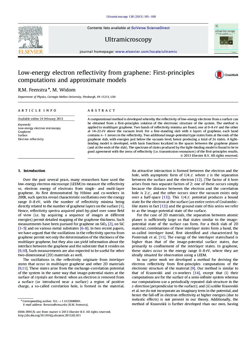 Low-energy electron reflectivity from graphene: First-principles computations and approximate models