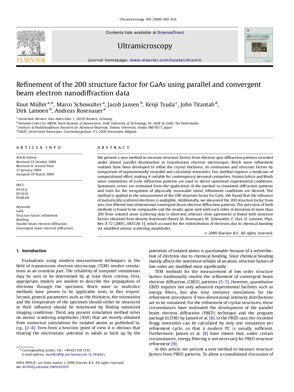 Refinement of the 200 structure factor for GaAs using parallel and convergent beam electron nanodiffraction data