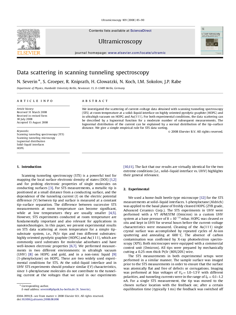 Data scattering in scanning tunneling spectroscopy