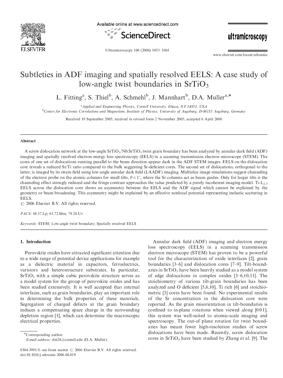 Subtleties in ADF imaging and spatially resolved EELS: A case study of low-angle twist boundaries in SrTiO3