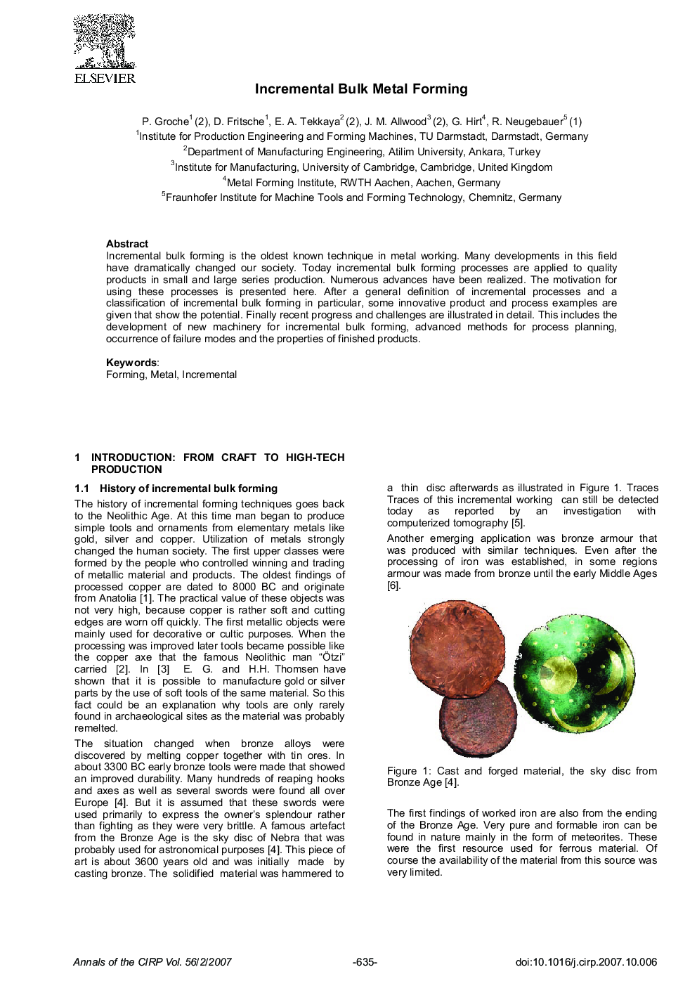 Incremental Bulk Metal Forming