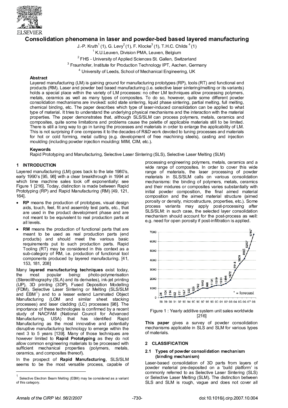 Consolidation phenomena in laser and powder-bed based layered manufacturing