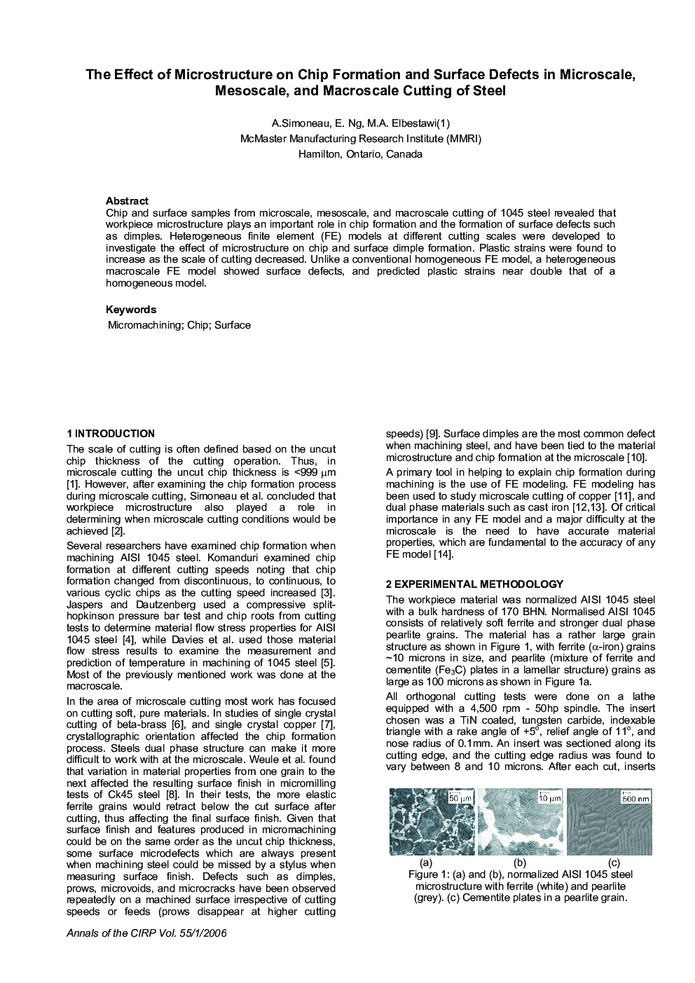 The Effect of Microstructure on Chip Formation and Surface Defects in Microscale, Mesoscale, and Macroscale Cutting of Steel