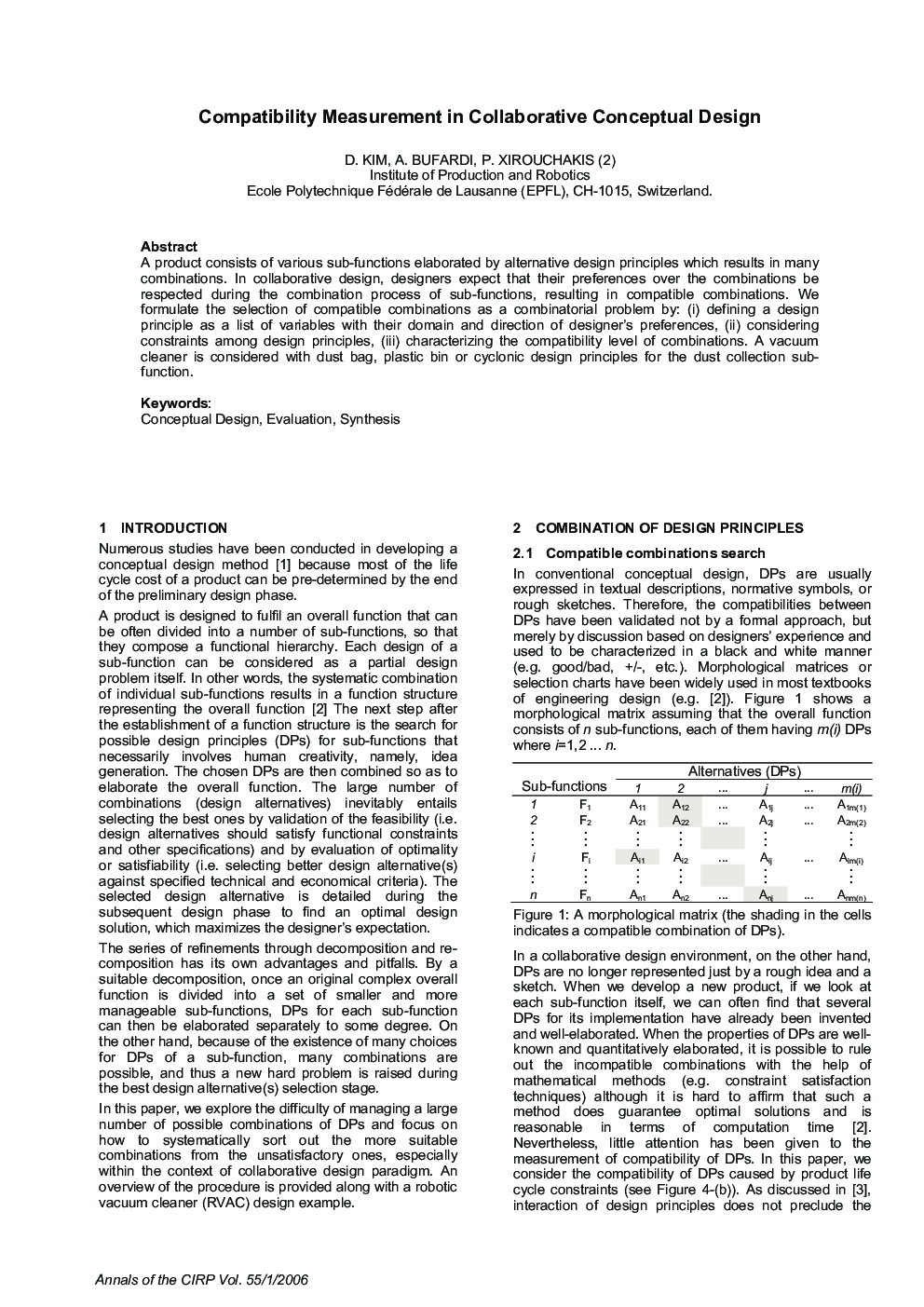 Compatibility Measurement in Collaborative Conceptual Design