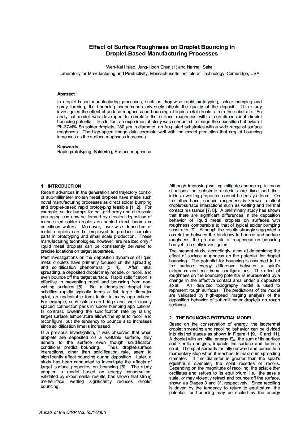 Effect of Surface Roughness on Droplet Bouncing in Droplet-Based Manufacturing Processes