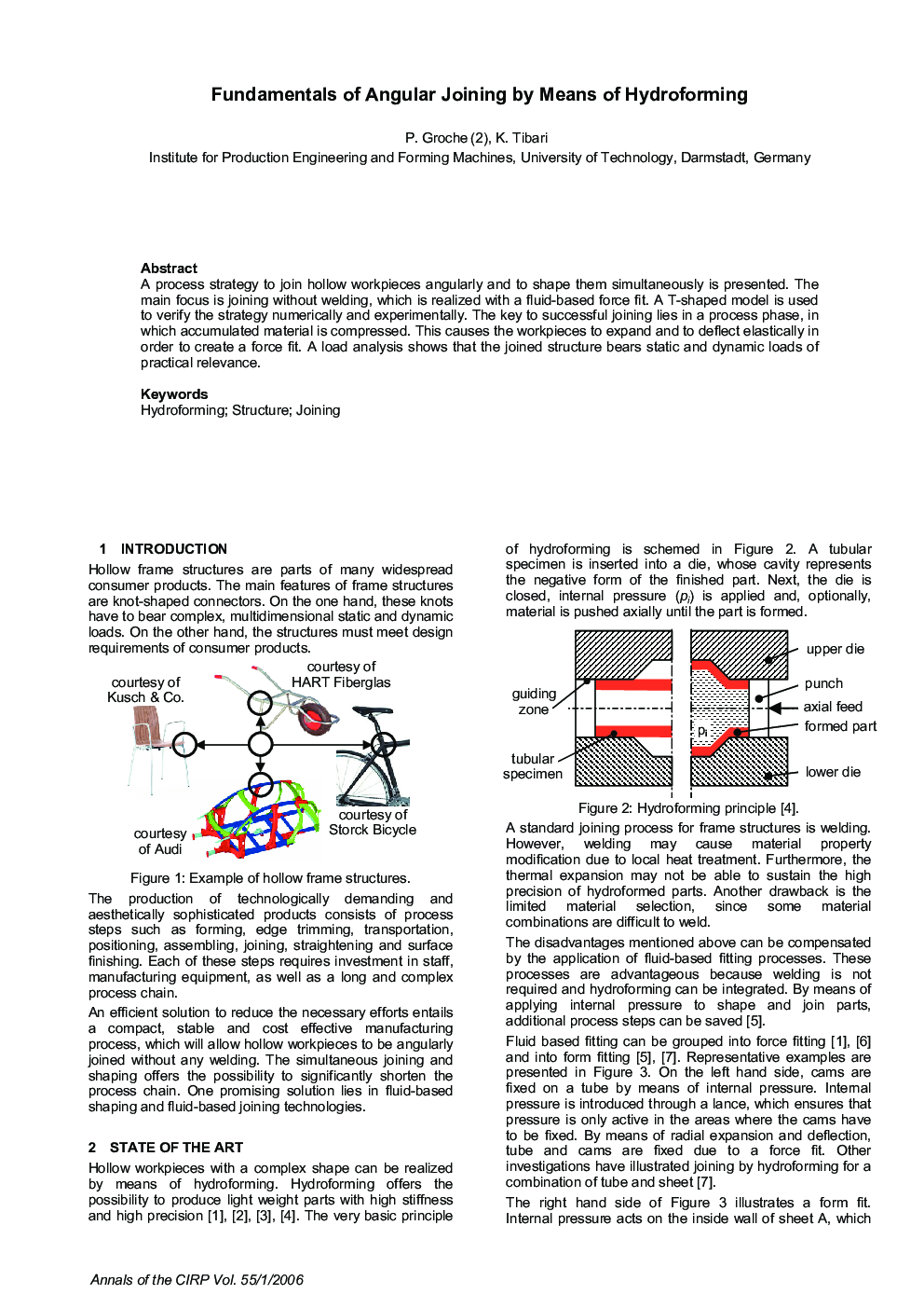 Fundamentals of Angular Joining by Means of Hydroforming