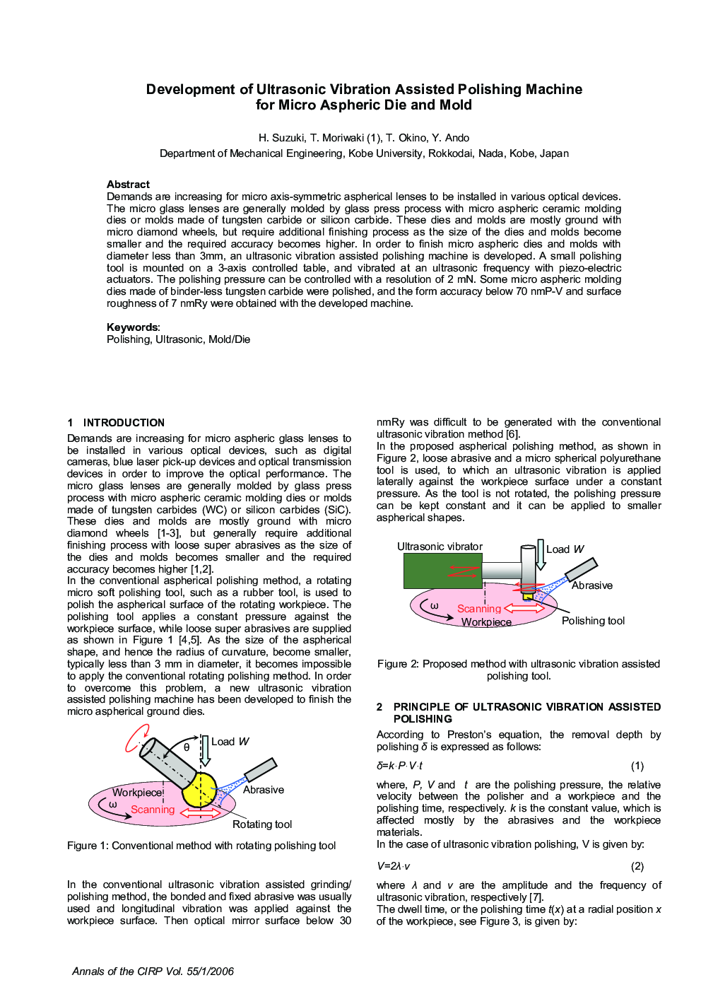 Development of Ultrasonic Vibration Assisted Polishing Machine for Micro Aspheric Die and Mold