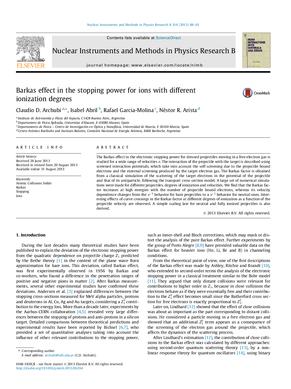 Barkas effect in the stopping power for ions with different ionization degrees