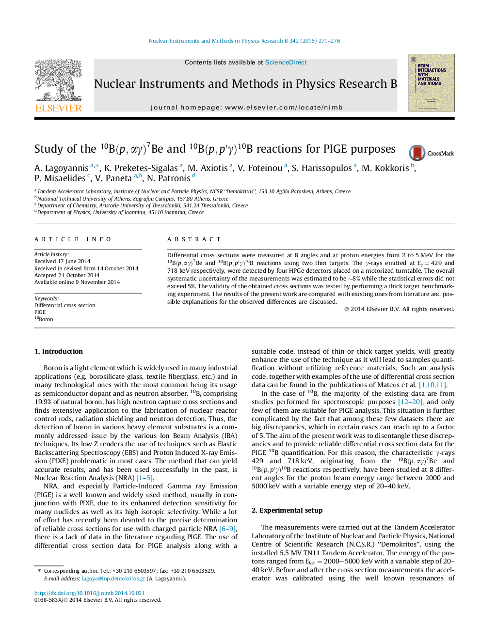 Study of the 10B(p,αγ)7Be10B(p,αγ)7Be and 10B(p,p′γ)10B10B(p,p′γ)10B reactions for PIGE purposes