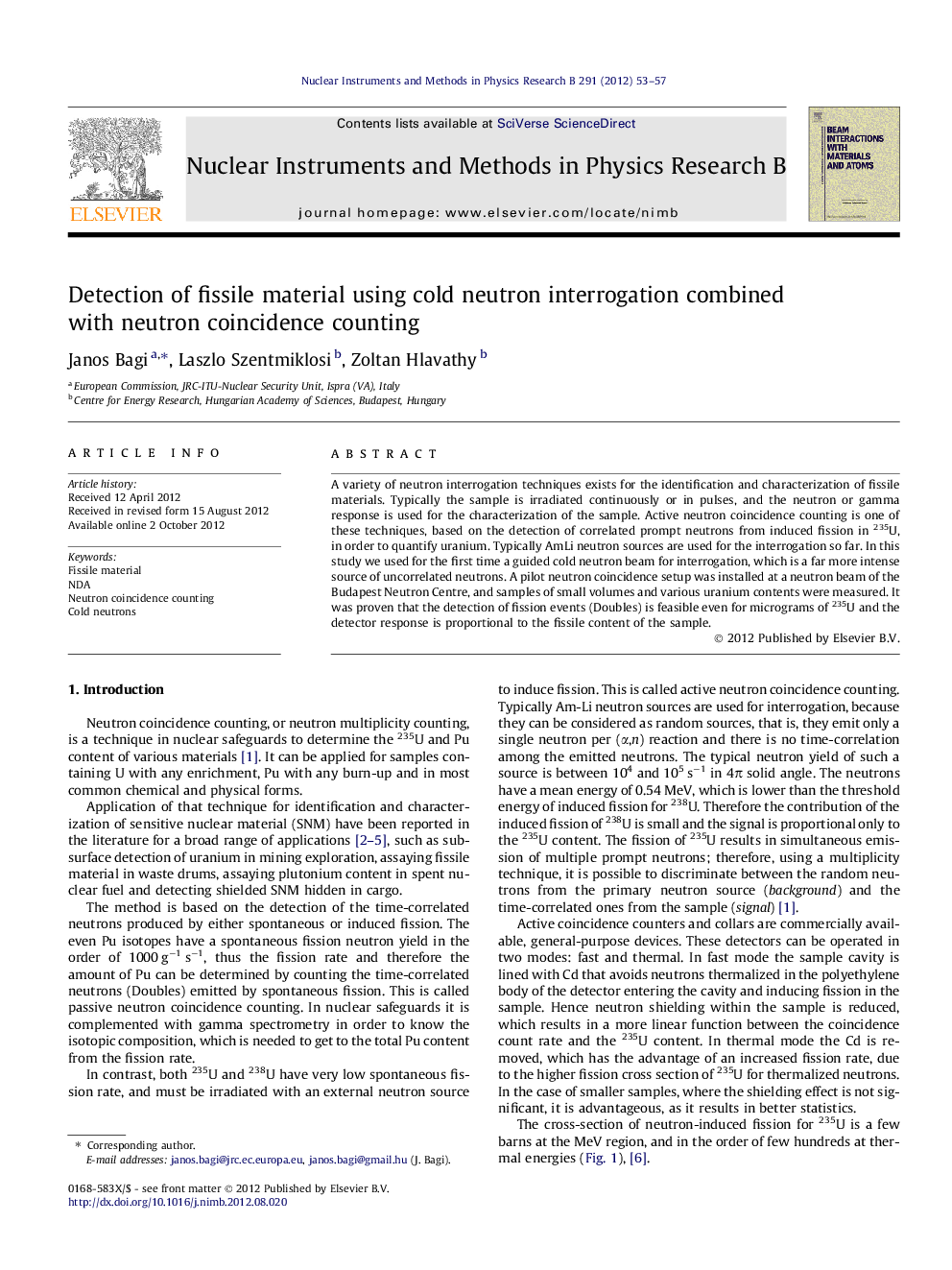 Detection of fissile material using cold neutron interrogation combined with neutron coincidence counting