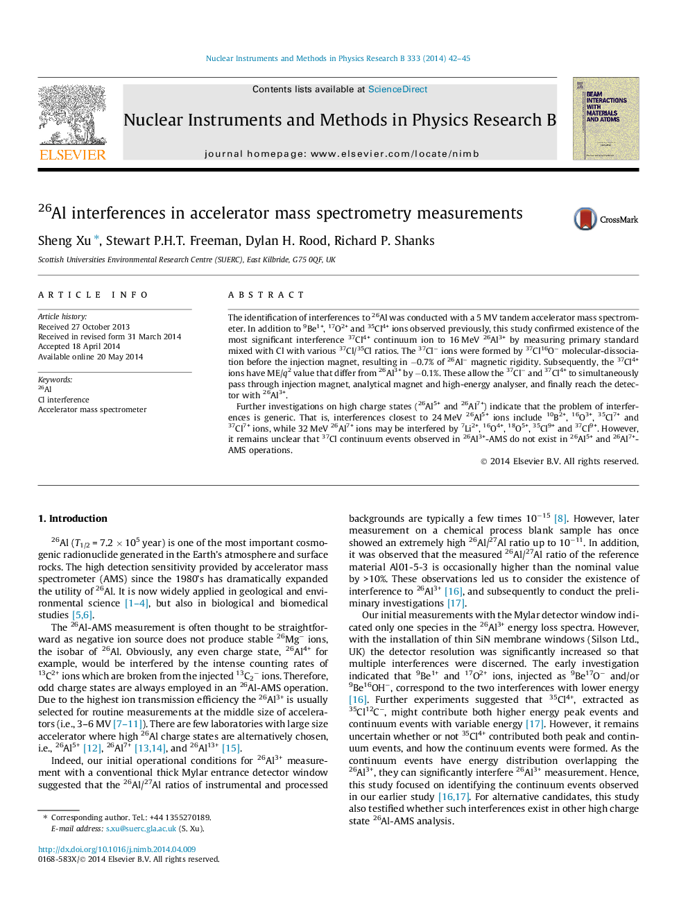 26Al interferences in accelerator mass spectrometry measurements