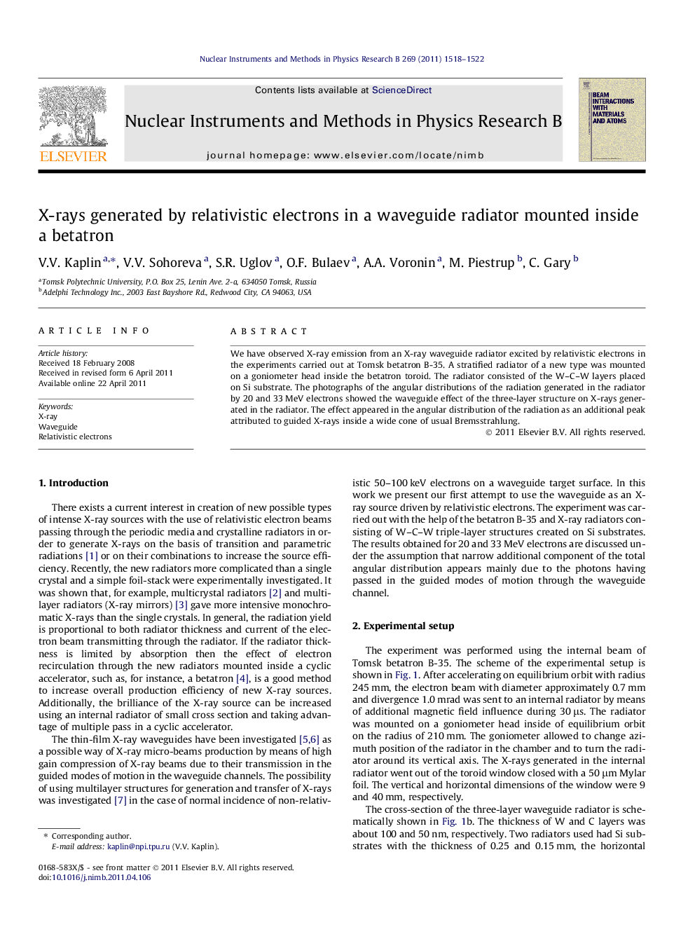 X-rays generated by relativistic electrons in a waveguide radiator mounted inside a betatron