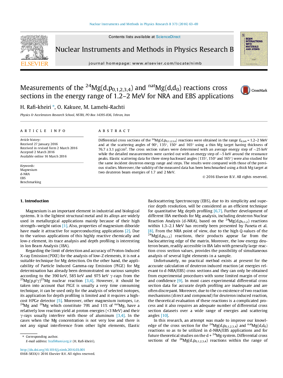 Measurements of the 24Mg(d,p0,1,2,3,4) and natMg(d,d0) reactions cross sections in the energy range of 1.2–2 MeV for NRA and EBS applications