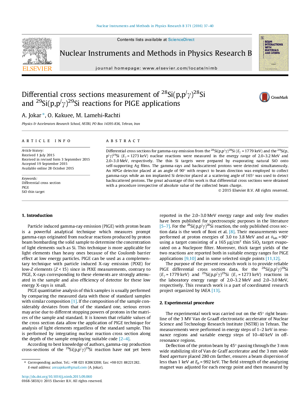 Differential cross sections measurement of 28Si(p,p/γ)28Si and 29Si(p,p/γ)29Si reactions for PIGE applications