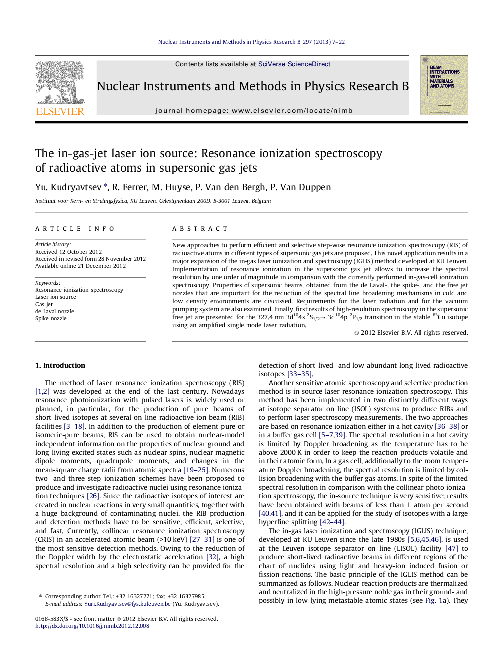 The in-gas-jet laser ion source: Resonance ionization spectroscopy of radioactive atoms in supersonic gas jets