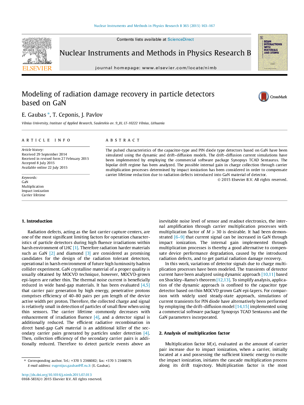 Modeling of radiation damage recovery in particle detectors based on GaN