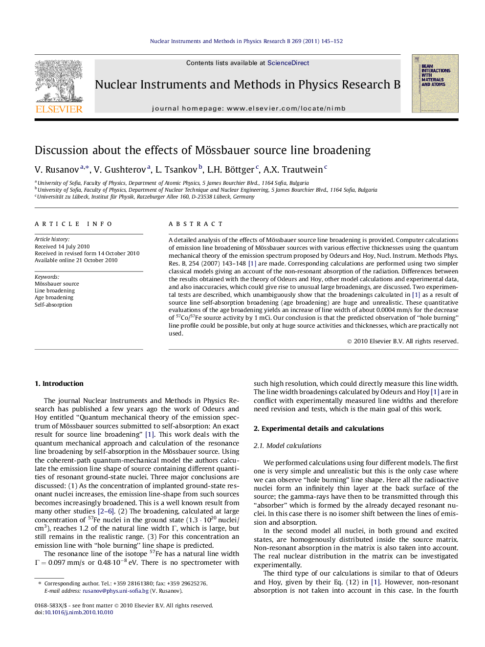 Discussion about the effects of Mössbauer source line broadening