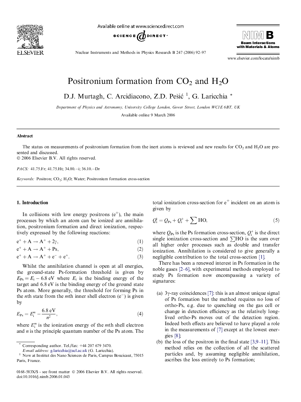 Positronium formation from CO2 and H2O