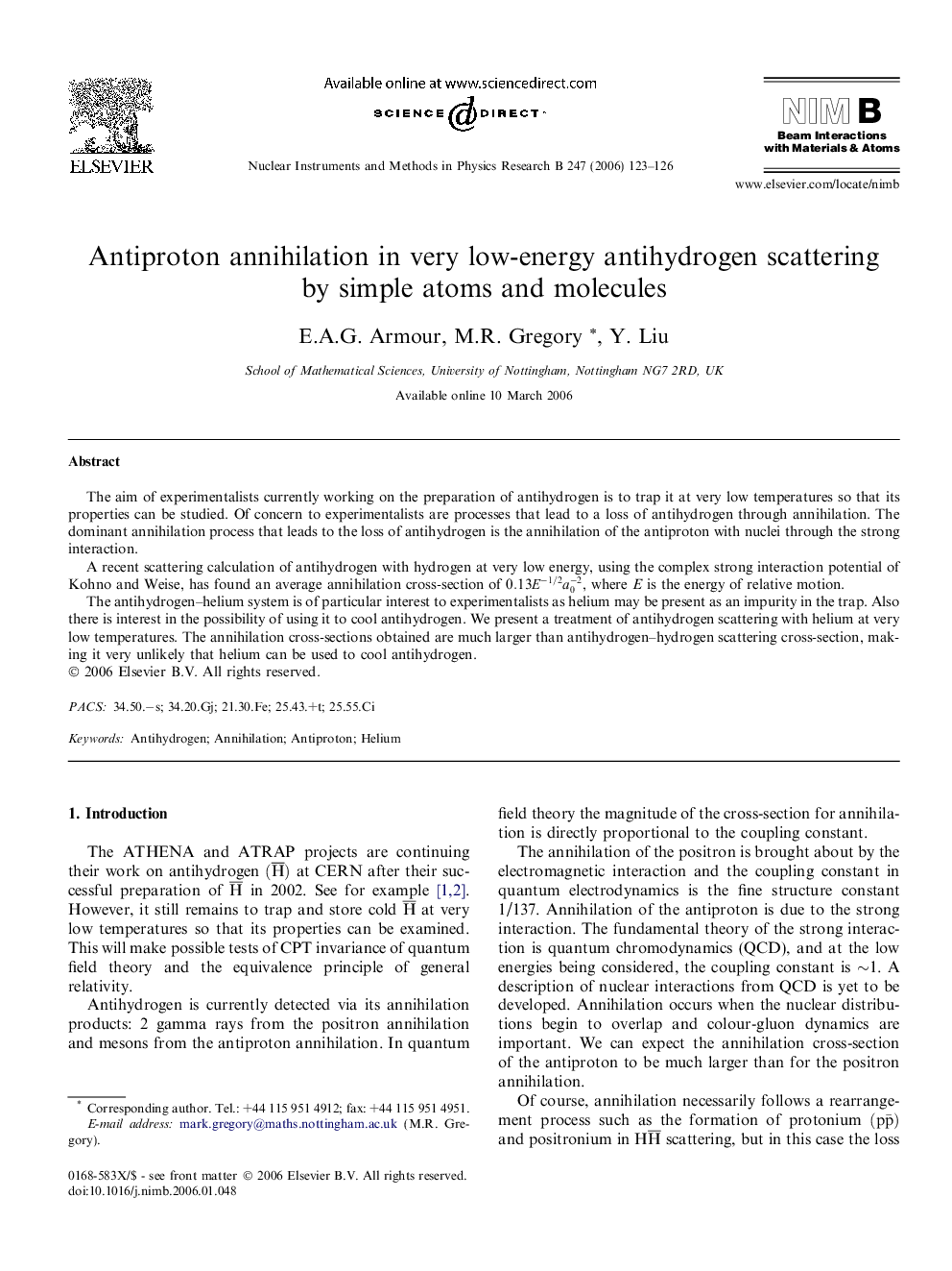 Antiproton annihilation in very low-energy antihydrogen scattering by simple atoms and molecules