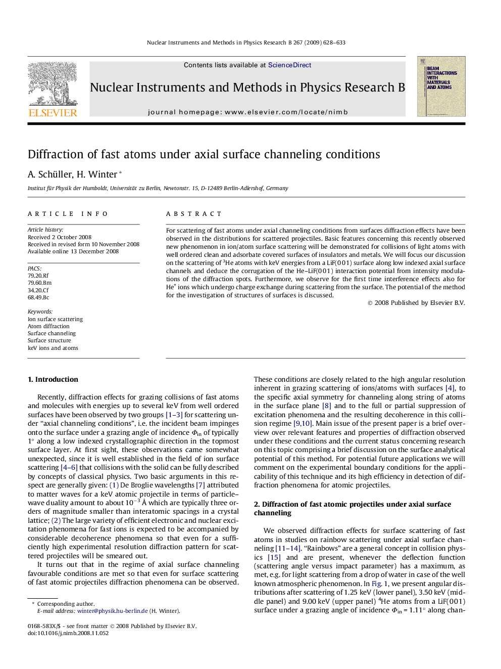 Diffraction of fast atoms under axial surface channeling conditions