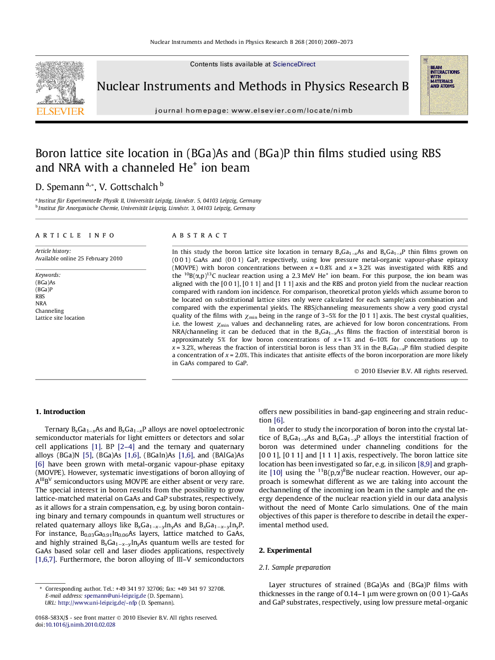 Boron lattice site location in (BGa)As and (BGa)P thin films studied using RBS and NRA with a channeled He+ ion beam