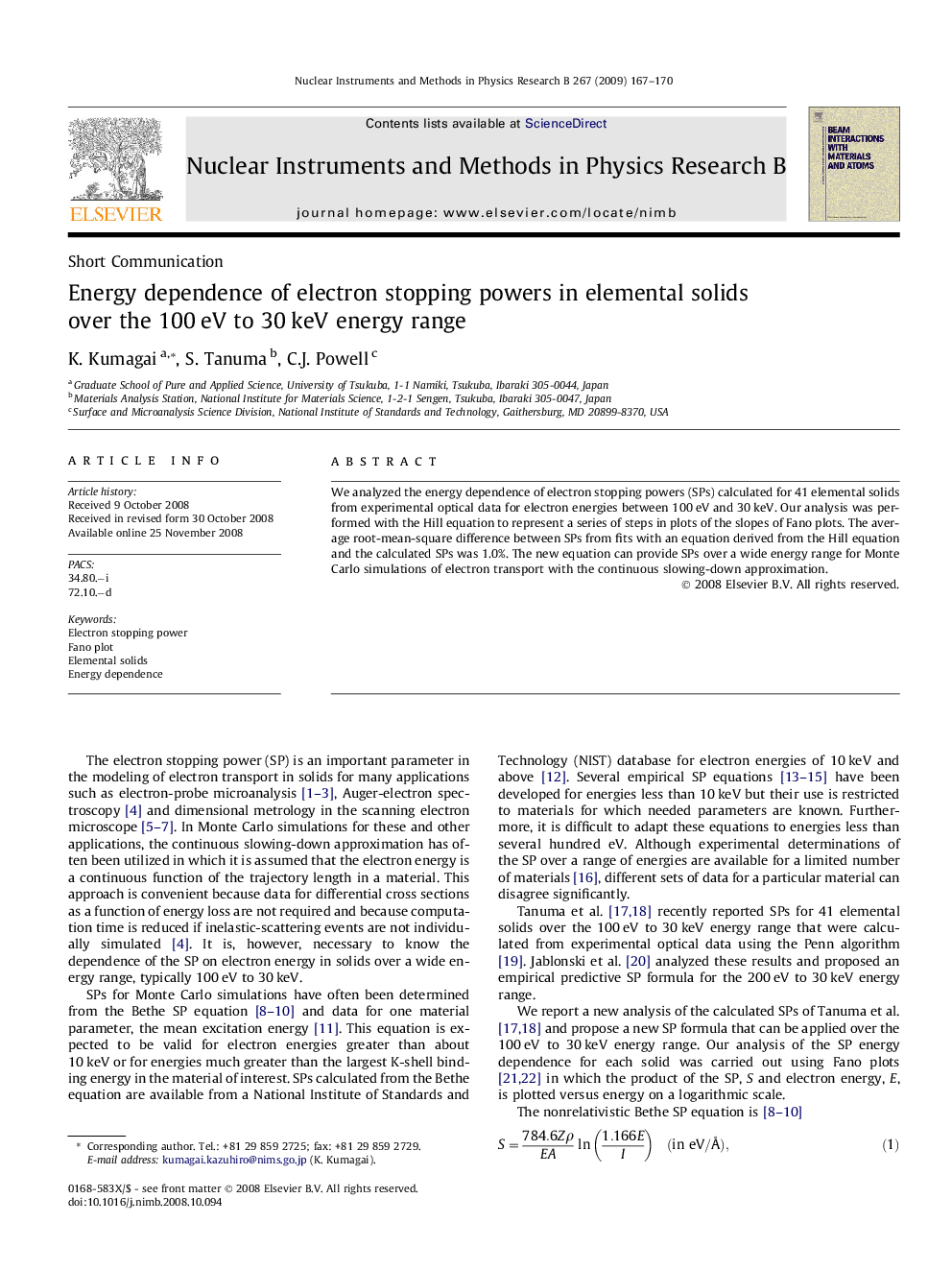 Energy dependence of electron stopping powers in elemental solids over the 100 eV to 30 keV energy range