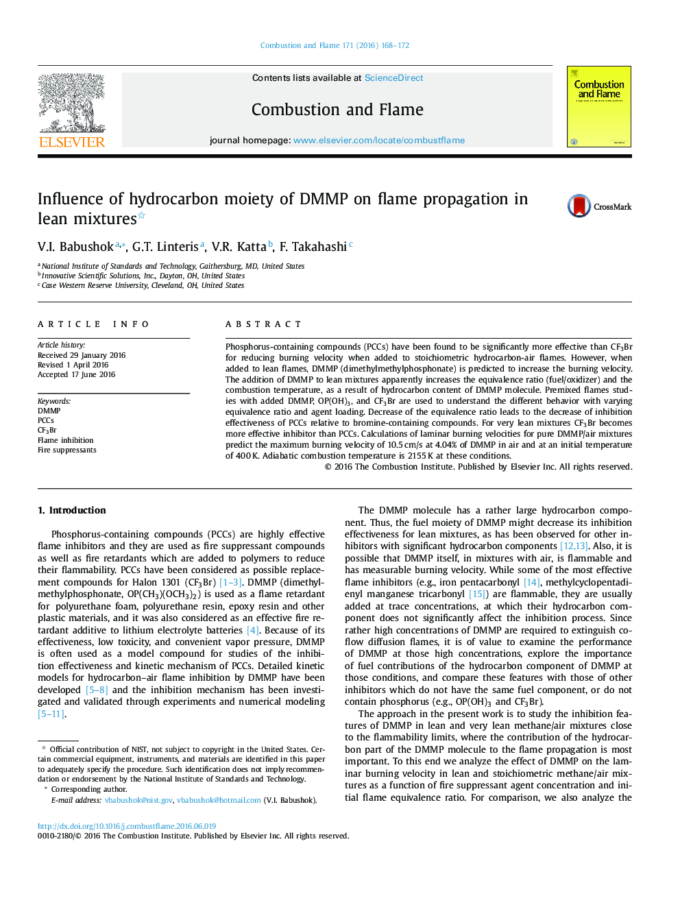 Influence of hydrocarbon moiety of DMMP on flame propagation in lean mixtures 