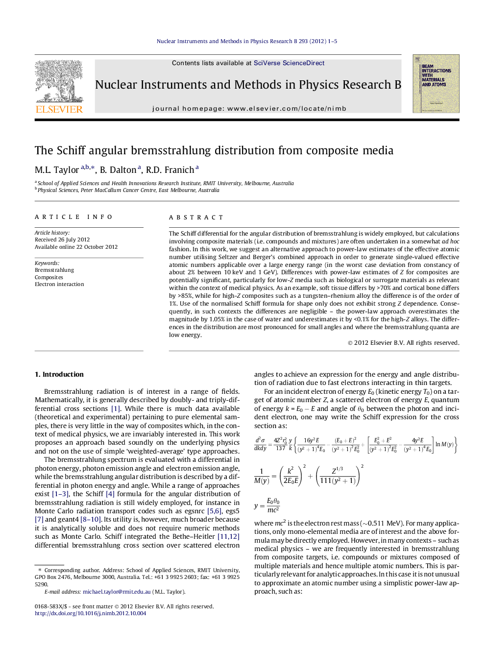 The Schiff angular bremsstrahlung distribution from composite media